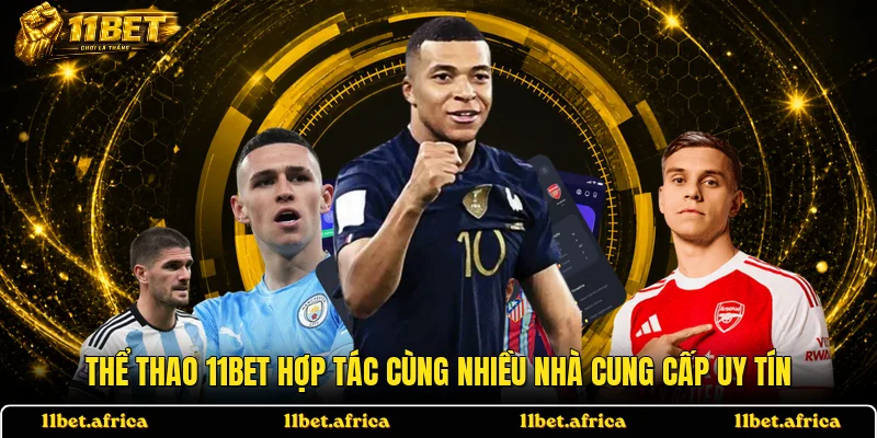 Thể thao 11BET hợp tác cùng nhiều nhà cung cấp uy tín